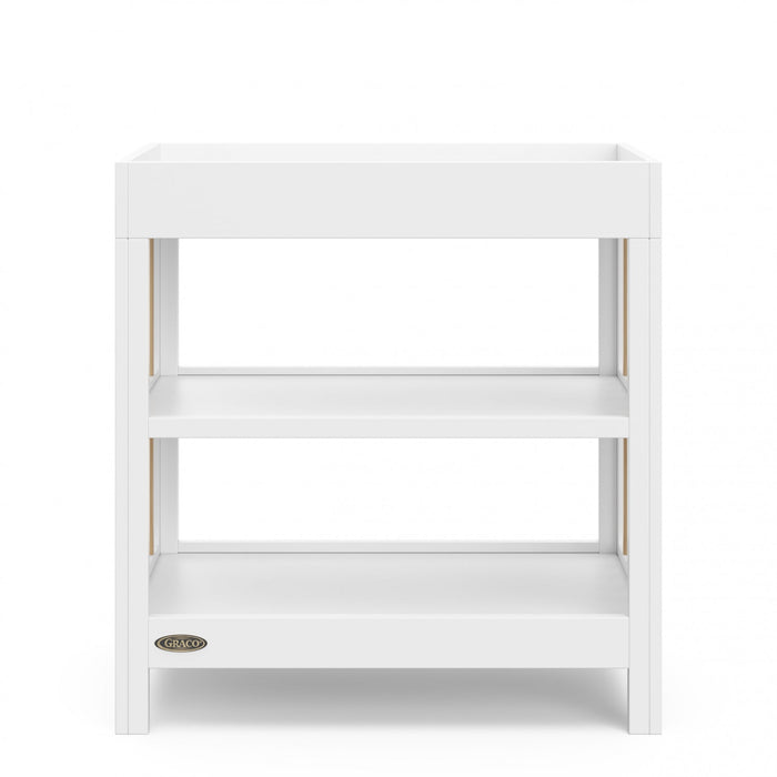 Graco Teddi Changing Table with Water-Resistant Changing Pad - White/Driftwood
