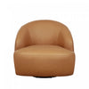 Lukas Contemporary Modern Upholstered Swivel Accent Chair in Camel | Fauteuil d’appoint pivotant moderne contemporain Lukas en tissu camel