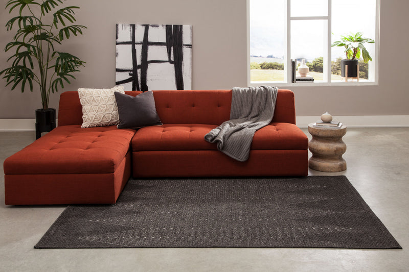 Raven Contemporary 7'10\" x 10'10\" Area Rug in Grey Indoor Area Rug