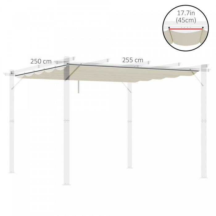 Outsunny Replacement Pergola Canopy Cover For 9.8' X 9.8' Pergola, Cream