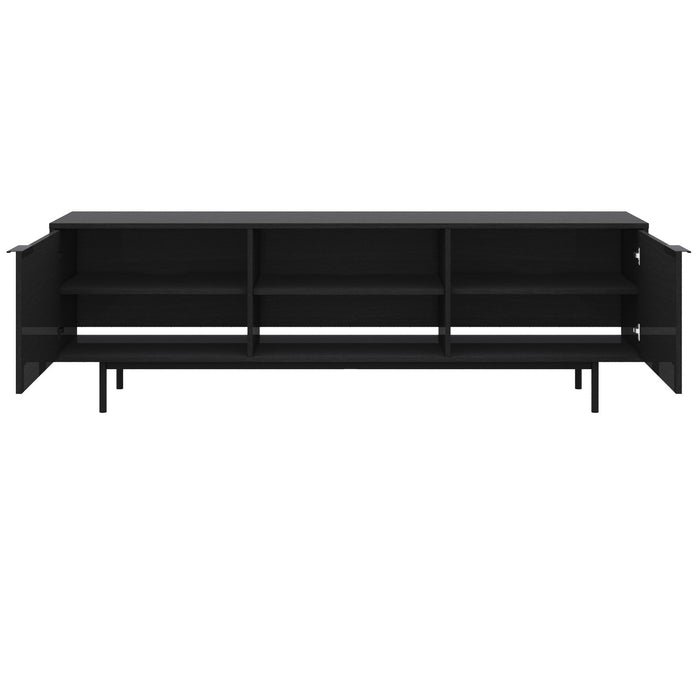 Nordika Hamilton 70\" TV Stand with 2 Storage Cabinets - Black