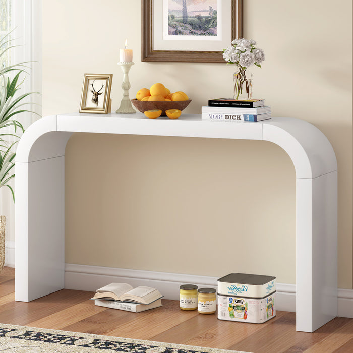 Olivia Modern Minimalist Elegant Design Console Table,White Sofa Table
