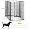 Pawhut 6 Panel Dog Playpen Dog Pen Metal Pet Fence For Outside Indoor, Adjustable Width, Heavy Duty |Pawhut Parc Pour Chien A 6 Panneaux De 32.5" - 59" X 31", Parc Robuste Avec Porte, Enclos D'exercice