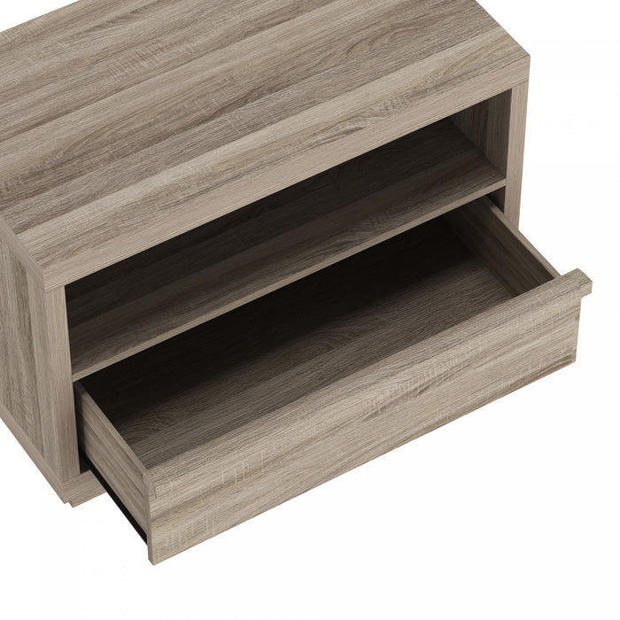 Navis Contemporary 32\" Nightstand in Natural Oak (1-Drawer)