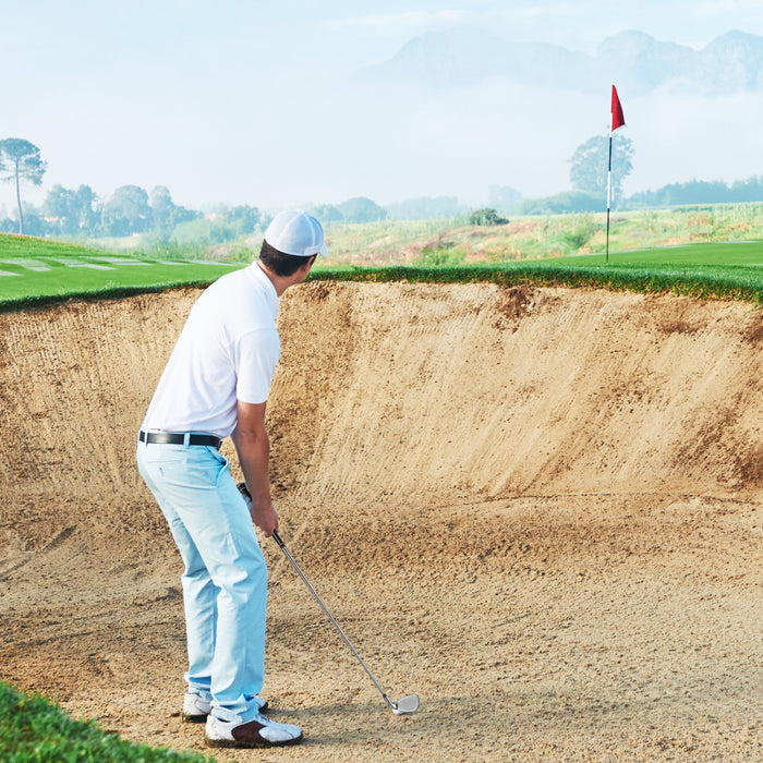 Costway 9 Pcs Men's Complete Golf Club Set Right Handed With 460cc Alloy Driver Irons Navy