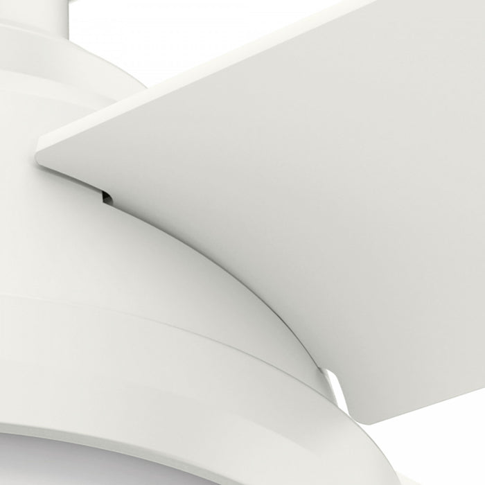 Dempsey Low Profile Ceiling Fan with Light Fixture - White