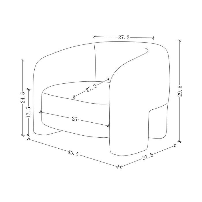 Sylvia Modern Glam 2-Piece Sofa Set in Ivory