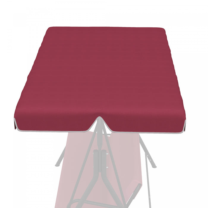 Outsunny 2 Seater Swing Canopy Replacement, Outdoor Swing Seat Top Cover, Uv50+ Sun Shade (canopy Only), Wine Red