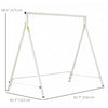 Outsunny Swing Stand, Metal Swing Frame, 528 Lbs Weight Capacity, White|Outsunny Support De Balancoire, Capacite De Poids De 528 Lb, Blanc