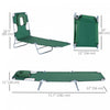 Outsunny Outdoor Lounge Chair, Green