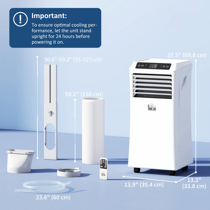 HOMCOM Portable Air Conditioner with 4 Modes and 258-441 Sq. Ft Coverage