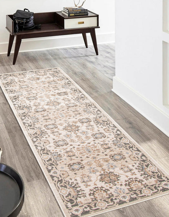 Gloria Ivory Runner Area Rug - 2'8\" X 8'2\"  