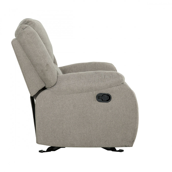 Tobin 36 in. Upholstered Rocker Recliner Chair - Grey