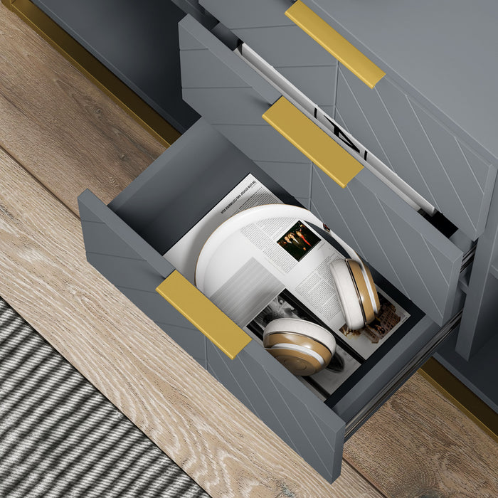 HOMCOM 3-Drawer Storage Cabinet Sideboard for Dining Room, Living Room