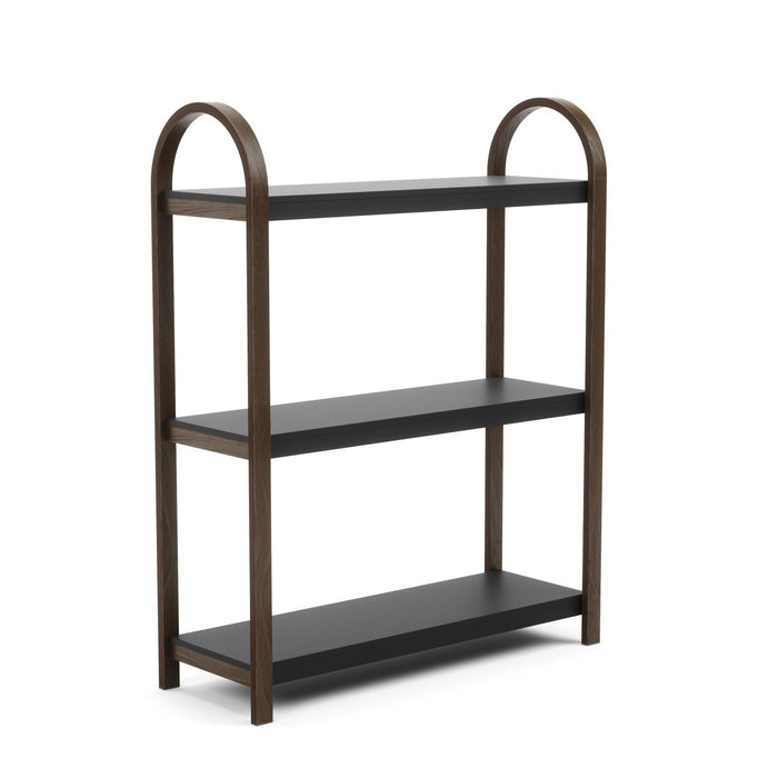 Umbra Modern Bellwood 3-Shelf Bookcase - Black and Walnut
