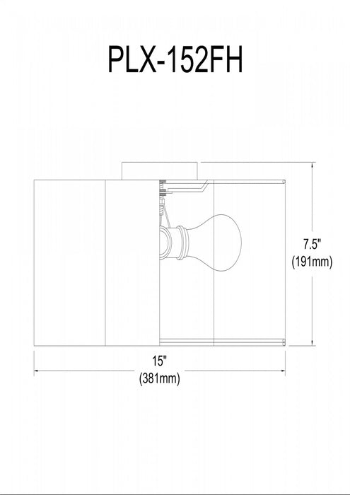Dainolite Phlox 3 Light Flush Mount Small Matte Black White Shade Lamp