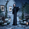 HOMCOM 6FT Life Size Halloween Animatronic Grim Reaper Halloween Decoration