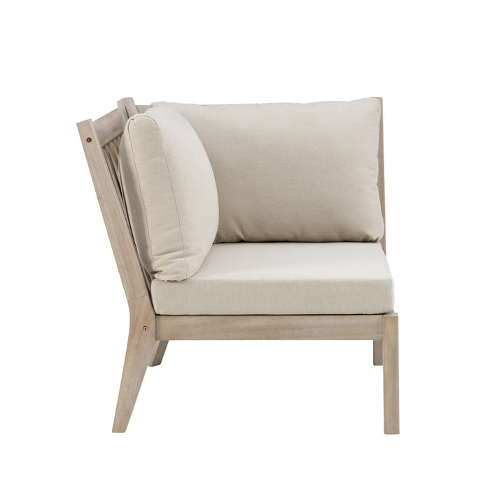 Teagon Outdoor Corner Patio Chair Patio - Natural Beige