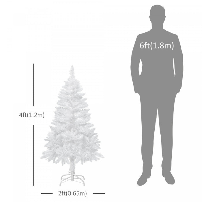 Homcom 4ft Artificial Christmas Tree With 202 Branches