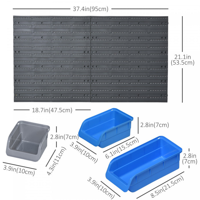 Durhand 44 Piece Wall Mounted Storage Bins