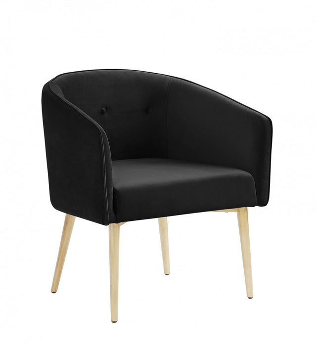 Velma Accent Chair Black Velvet