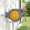 Outsunny Retractable Garden Hose Reel, 1/2 in x 100ft Wall Mounted Water Hose Reel with 7- Function Sprayer Nozzle, Auto Rewind, Any Length Lock, 180° Swivel Bracket, Orange