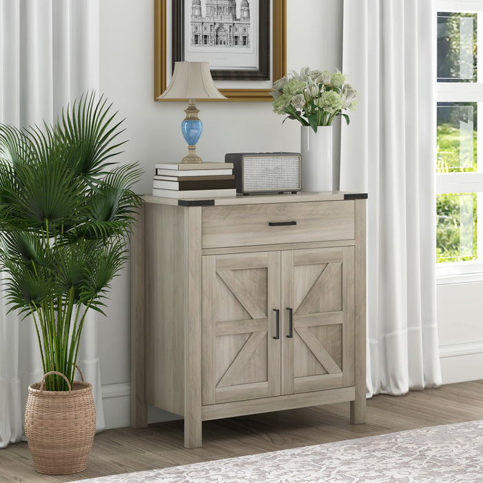 HOMCOM Sideboard Buffet Cabinet w/ Drawer and Shelf, Farmhouse Sideboard