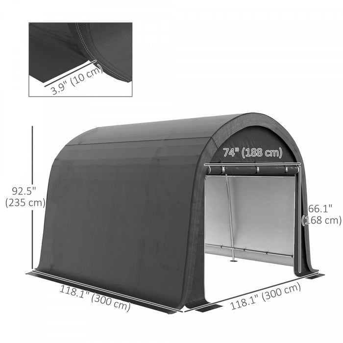 Outsunny 10'x10' Outdoor Storage Shed, Waterproof Heavy Duty Portable Shed
