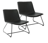 Maxwell Black Lounger Chair - Set of 2