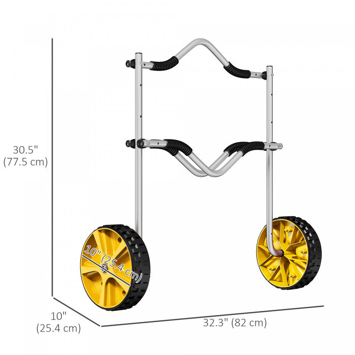 Soozier Kayak Cart Dolly With Alumnium Frame, Height And Width Adjustable