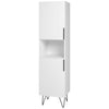 Manhattan Comfort Beekman 17.51\" Narrow Bookcase Cabinet with 5 Shelves - White