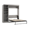 Bestar Versatile Full Murphy Bed Closet Organizer (109 W) - Platinum Grey
