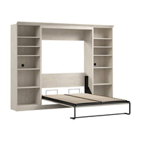 Bestar Versatile Full Murphy Bed Closet Organizers (109 W) - Linen White Oak