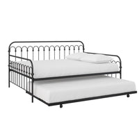 Novogratz Bright Pop Metal Full/Twin Daybed with Trundle - Black