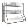 DHP Everleigh Triple Metal Twin/Twin/Full Bunk Bed - Silver