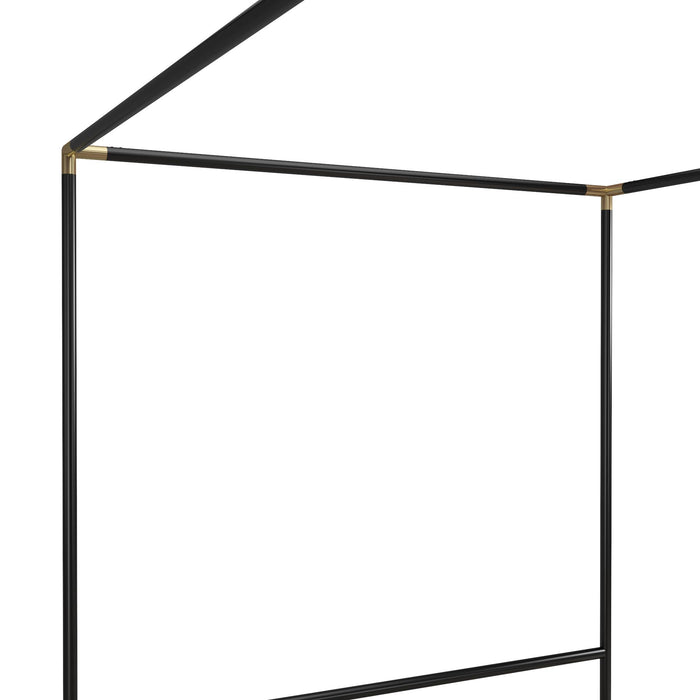 Cosmoliving By Cosmopolitan Celeste Canopy Metal Queen Bed - Black/Gold