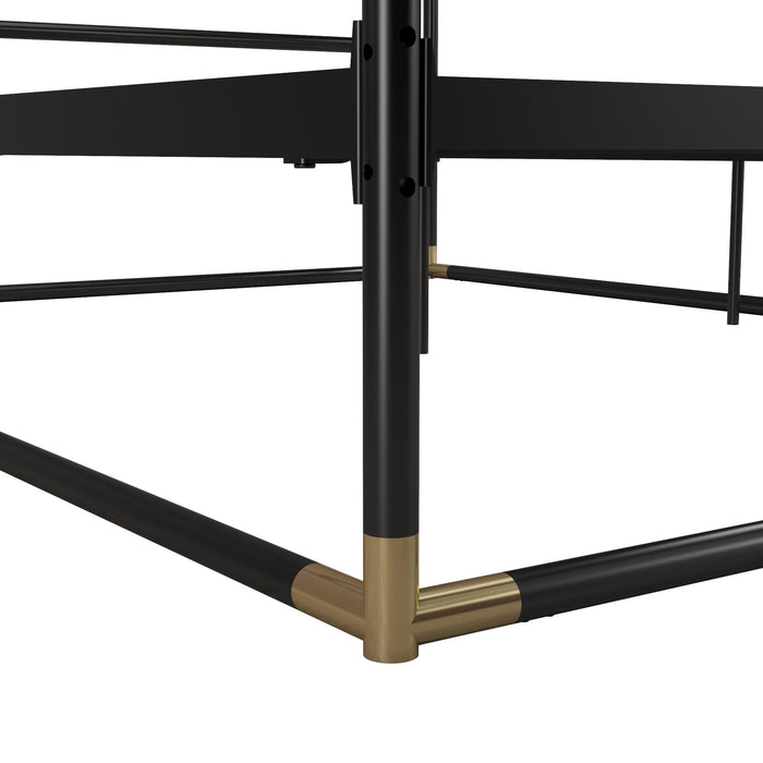 Cosmoliving By Cosmopolitan Celeste Canopy Metal Queen Bed - Black/Gold