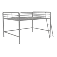 DHP Jett Junior Full Metal Loft Bed - Silver