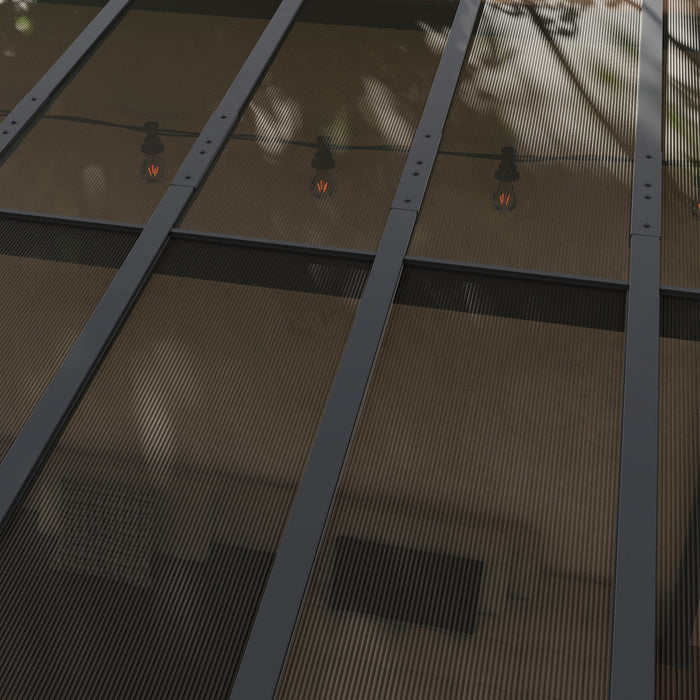 Outsunny 10' X 10' Pergola, Upf 50+ & Waterproof Polycarbonate Gazebo