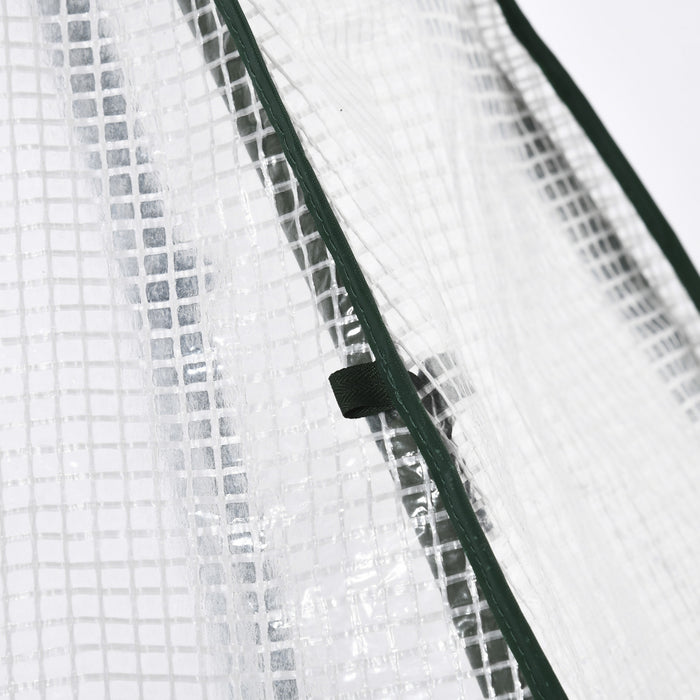 Outsunny 63\" X 54\" X 71\" Greenhouse Portable Hot House For Plants With Zipper Door And Mesh Window For Outdoor, Garden, Patio, White