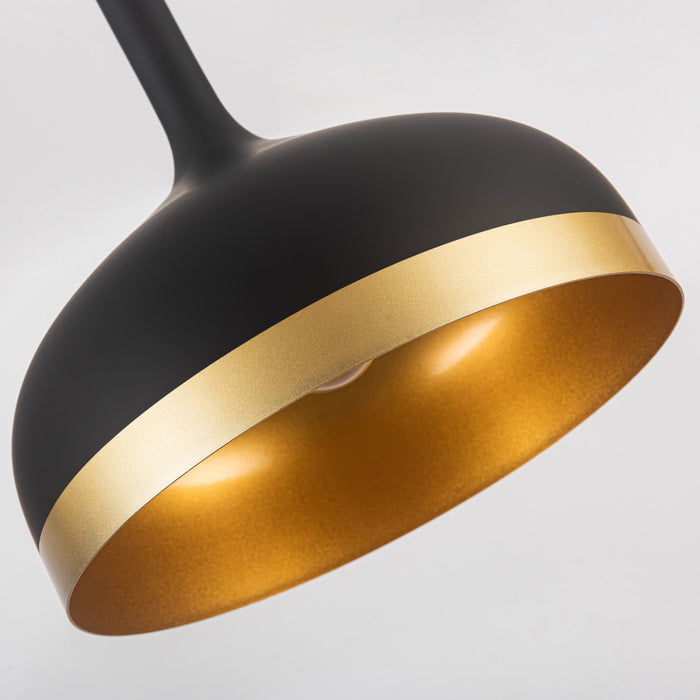 Dash Collection 12\" Pendant Ceiling Light - Black & Gold
