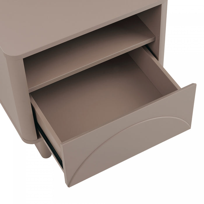 Ella Modern 20\" Nightstand in Mocha (1-Drawer)