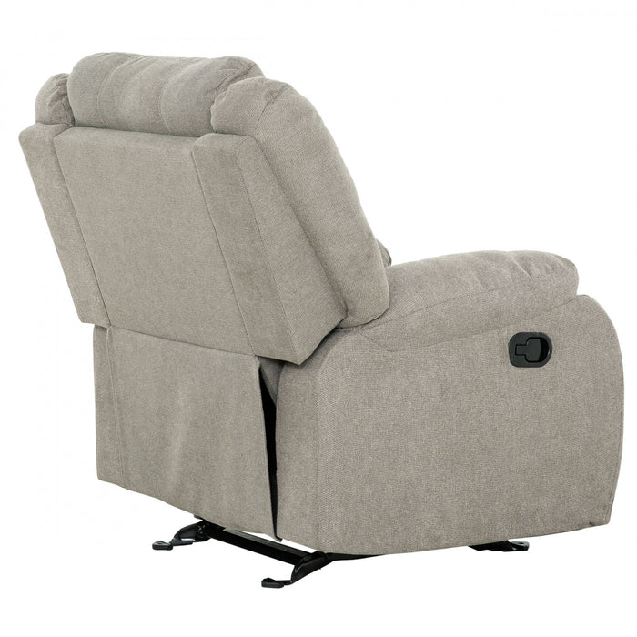 Tobin 36 in. Upholstered Rocker Recliner Chair - Grey