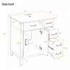 Savannah 30 Inch Bathroom Vanity with Ceramic Sink and Spacious Storage Cabinet, White | Savannah Meuble de salle de bain 30 pouces avec vasque en ceramique et armoire de rangement spacieux, Blanc