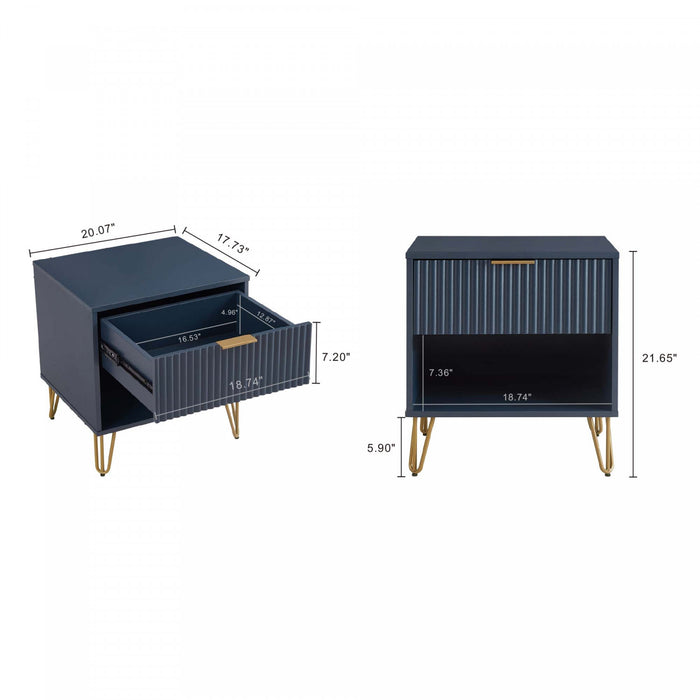 Dumbo Modern 2-Piece Dresser Set in Midnight Blue
