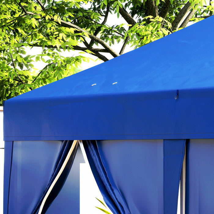 Outsunny 10'x20' Pop Up Tent Outdoor Easy Folding Gazebo Party Tent Blue