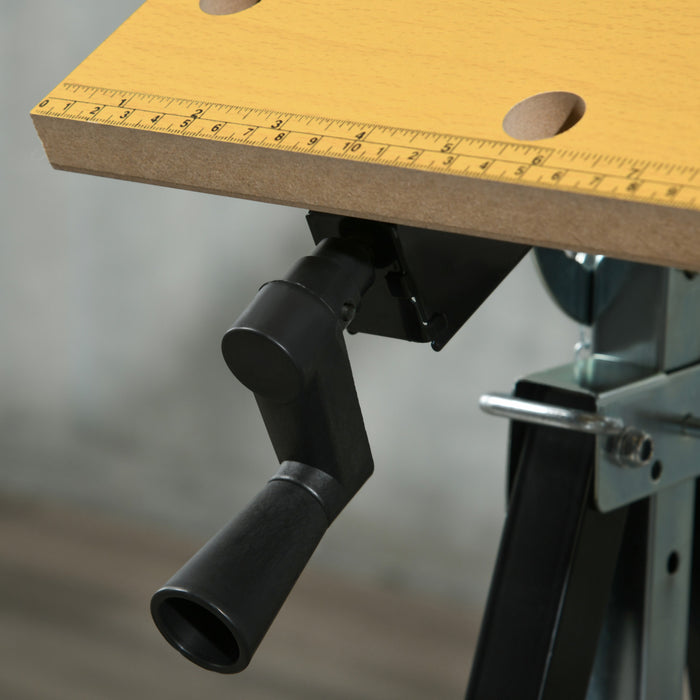 Homcom Work Bench With Adjustable Height And Angle
