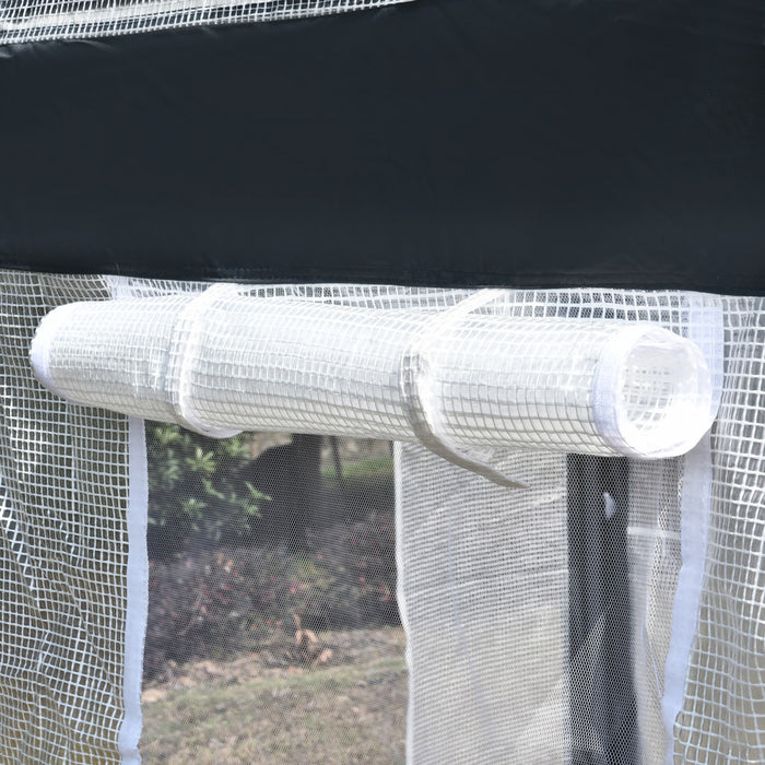 Outsunny 9.8'l X 6.56'w X7.2'h Heavy Duty Walk-in Greenhouse Vegetable Seed Growth Tent Outdoor Plant Growing Tunnel Warm House Flower Shed Backyard White