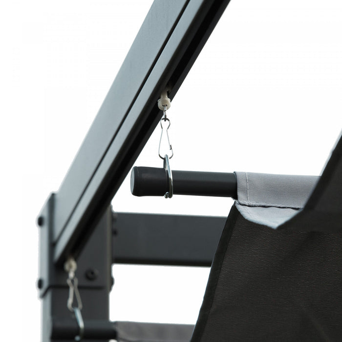 Outsunny 13' X 10' Patio Pergola With Retractable Canopy, Dark Grey