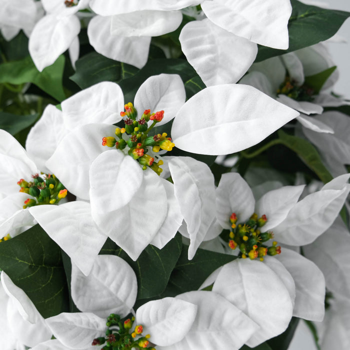 White 59\" Poinsettia Tree